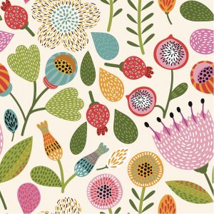 Seamless Floral Pattern – Designer Splashback
